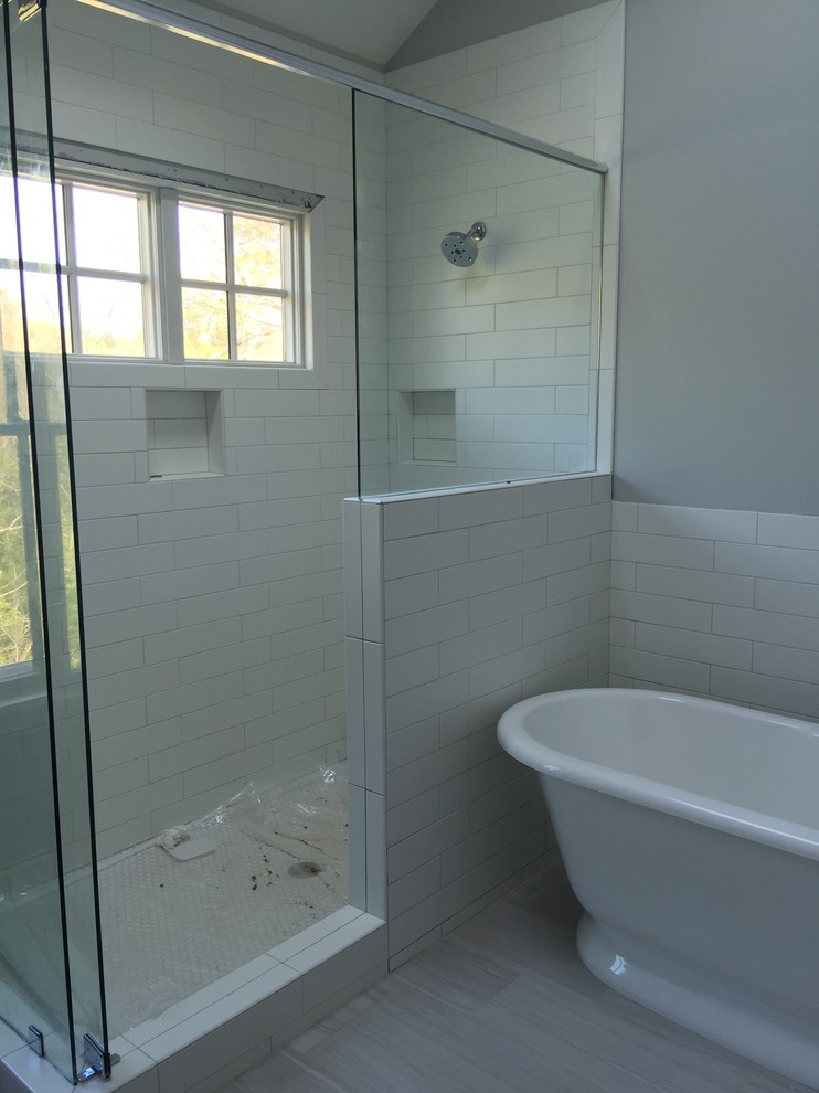 Bathroom - contemporary bathroom idea in Charlotte