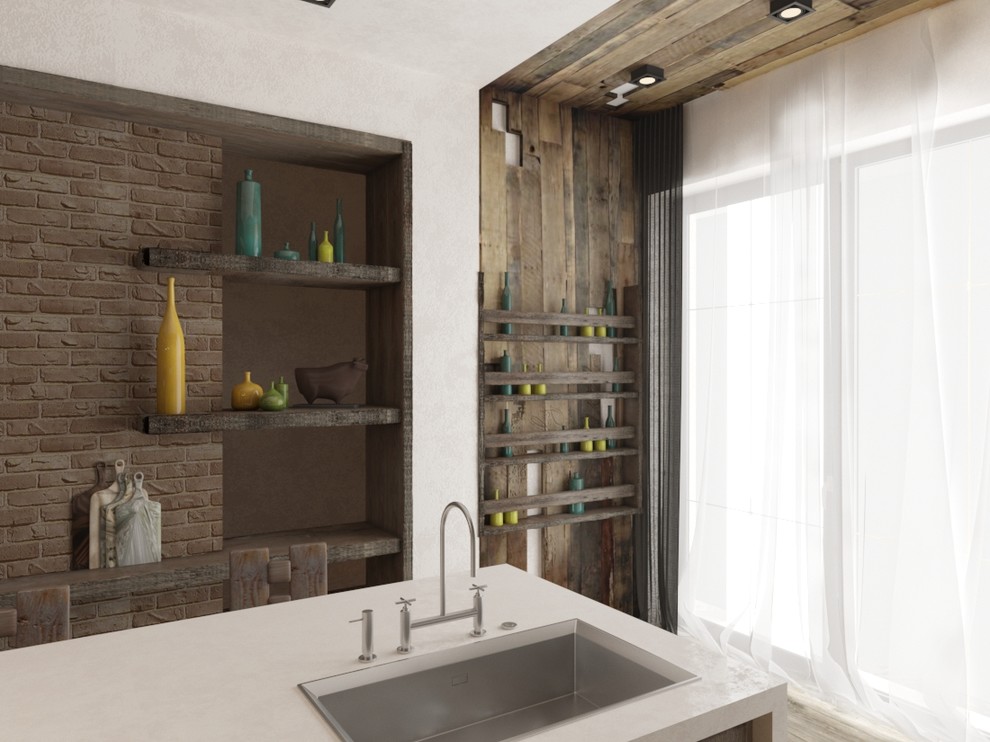 Дизайн-проект частного дома. Кухня 40 кв.м.