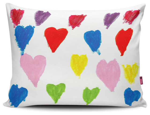 14"x20" Double Sided Pillow, "Valentine's Hearts Pillow" by We Are Lions