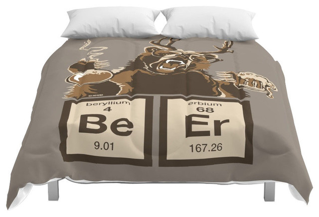 Society6 Funny Chemistry Bear Discovered Beer Comforter Rustic