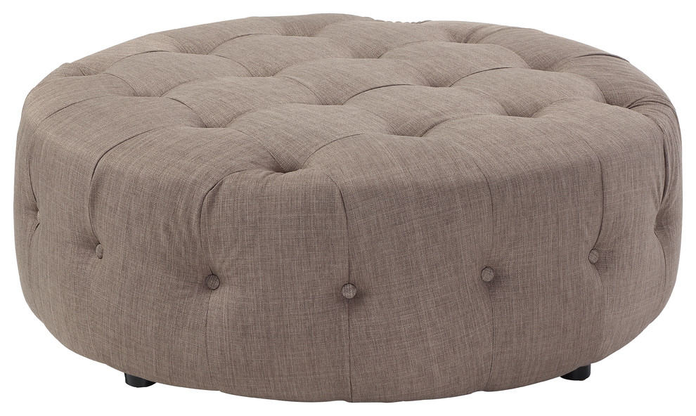 Jasper Small Round Ottoman Transitional Footstools And Ottomans by Pangea Home Houzz