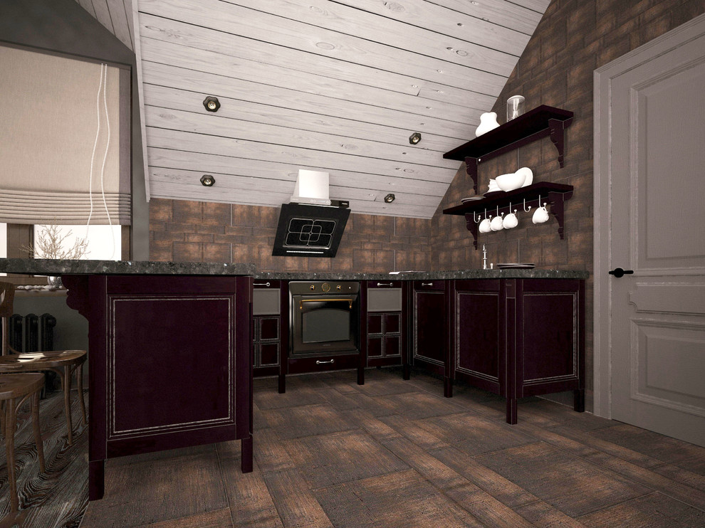 Кухня-столовая на мансарде