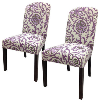 Sole Designs Passion Cotton Parsons Chairs, Set of 2