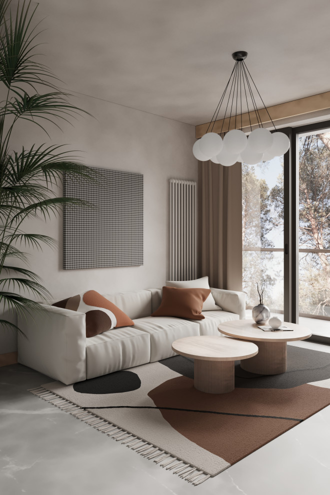 Комната в бежевых тонах