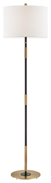 Hudson Valley Bowery 1-Light Floor Lamp L3724-AOB, Aged Old Bronze ...