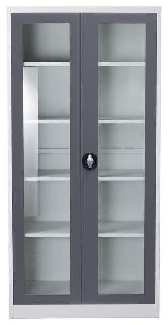Diamond Sofa 2-Door 5-Shelf Bookcase With Tempered Glass Door and ... Diamond Sofa 2-Door 5-Shelf Bookcase With Tempered Glass Door and ...