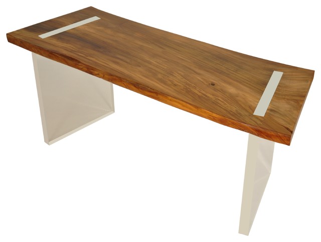 Reclaimed Wood Floating Desk - Solid Teak