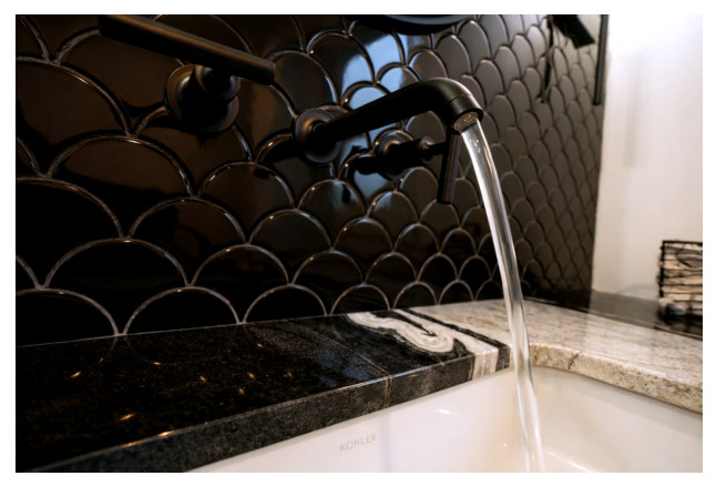 Modern Kitchen & Bathroom with Copacabana Quartzite