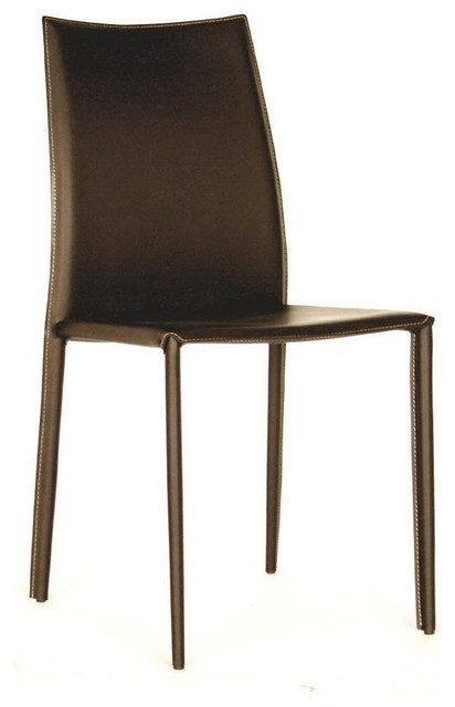 Rockford Taupe Bonded Leather Upholstered Dining Chair Brown