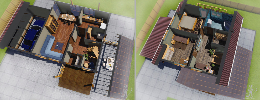 Эскизный проект индивидуального двухэтажного жилого дома в г. Кострома