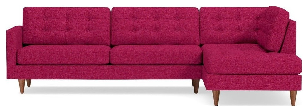 Lexington 2-Piece Sectional Sofa, Pink Lemonade, Chaise on Right