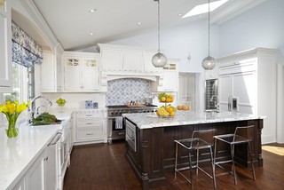 Transitional White Kitchen with Moroccan accents traditional-kitchen
