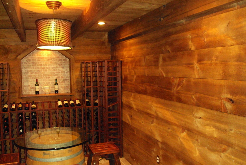 DIY Barn Style Barn Wood Farmhouse Wine Cellar Philadelphia by