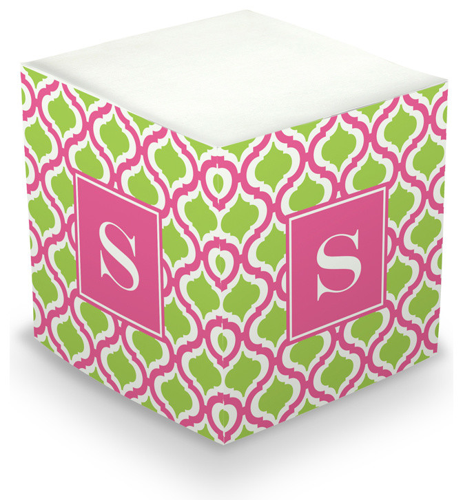 Sticky Memo Cube Kate Single Initial, Letter E
