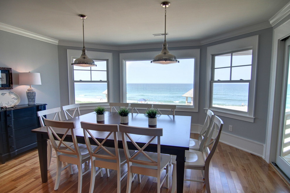 Inspiration for a coastal dining room in Other.