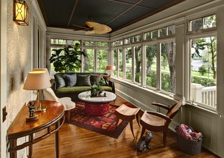 Front Porch on Lake of the Isles traditional-sunroom