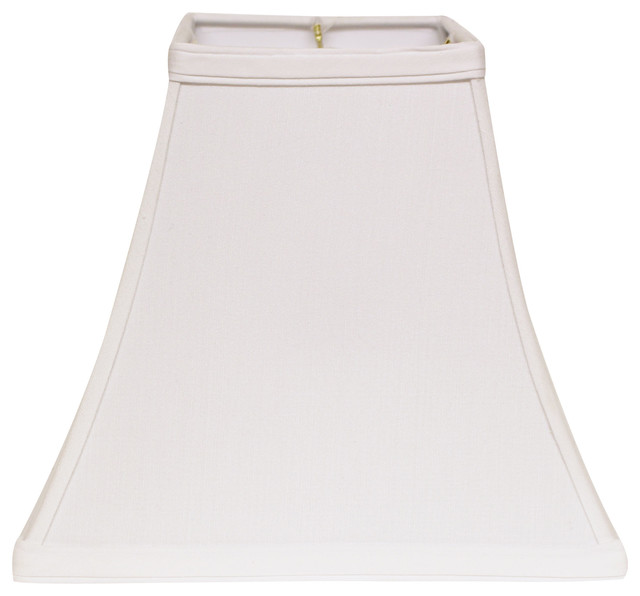 Slant Square Bell Hardback Lampshade With Washer Fitter, White