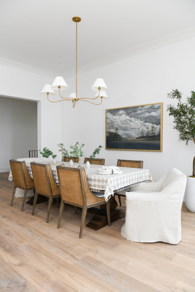 Beach style dining room photo in Charlotte