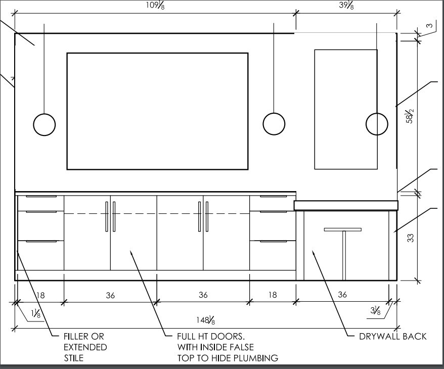 What is the proper placement for bathroom pendant sconces?