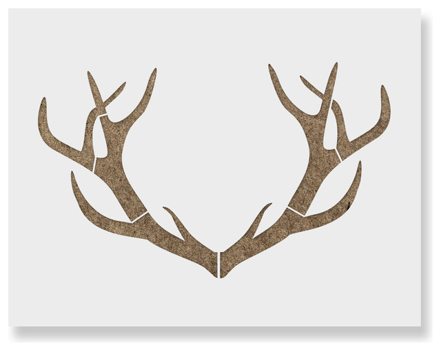 Deer Antler Stencil, Reusable Stencil of Deer Antlers in Multiple Sizes