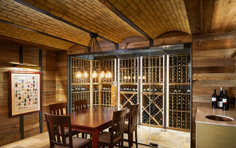 Inspiration for a wine cellar remodel in Chicago