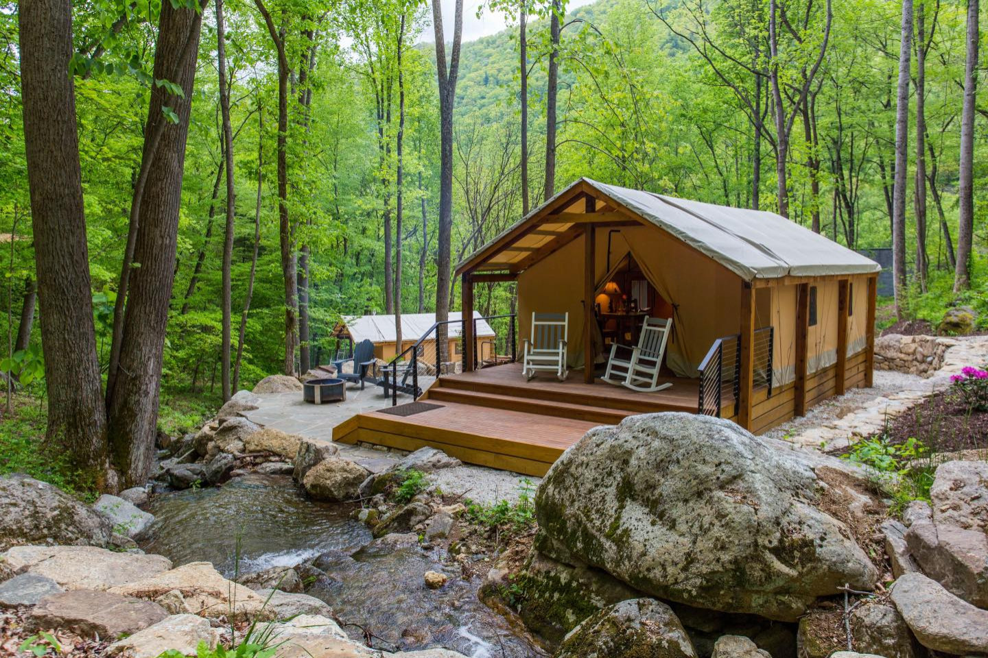 Glamping at Crabtree Falls