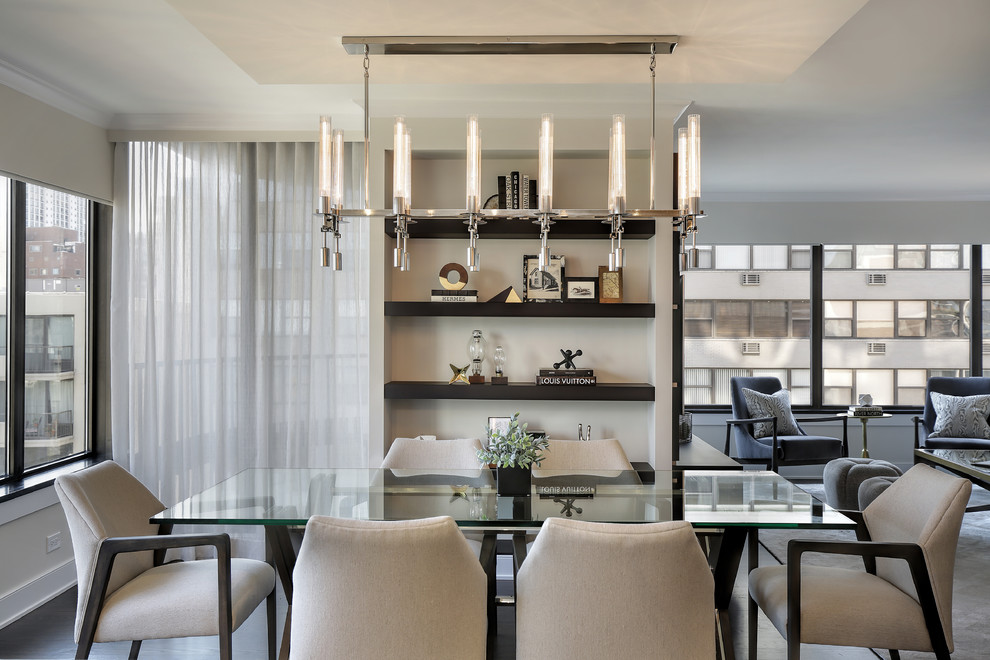 Contemporary dining room in Chicago.