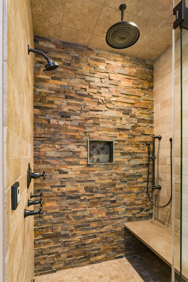 Bathroom - rustic bathroom idea in Albuquerque