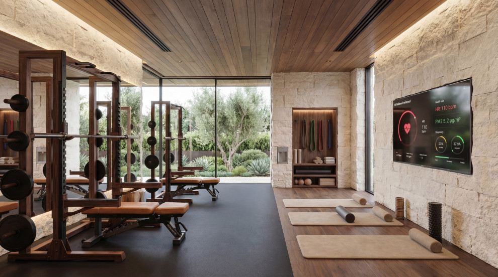 Home gym - contemporary home gym idea in San Francisco