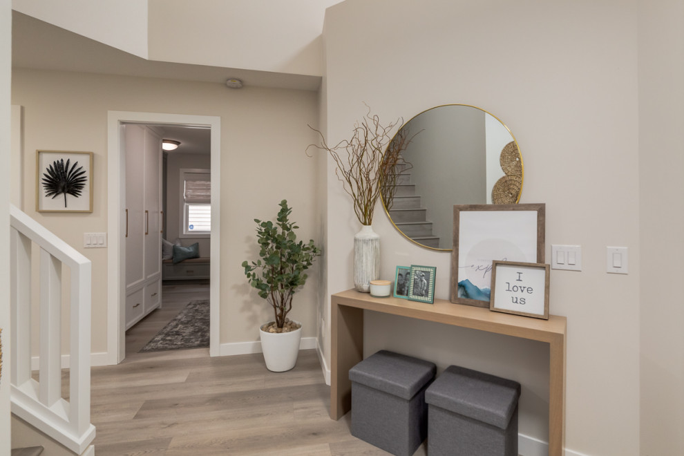 Inspiration for a transitional entryway remodel in Calgary