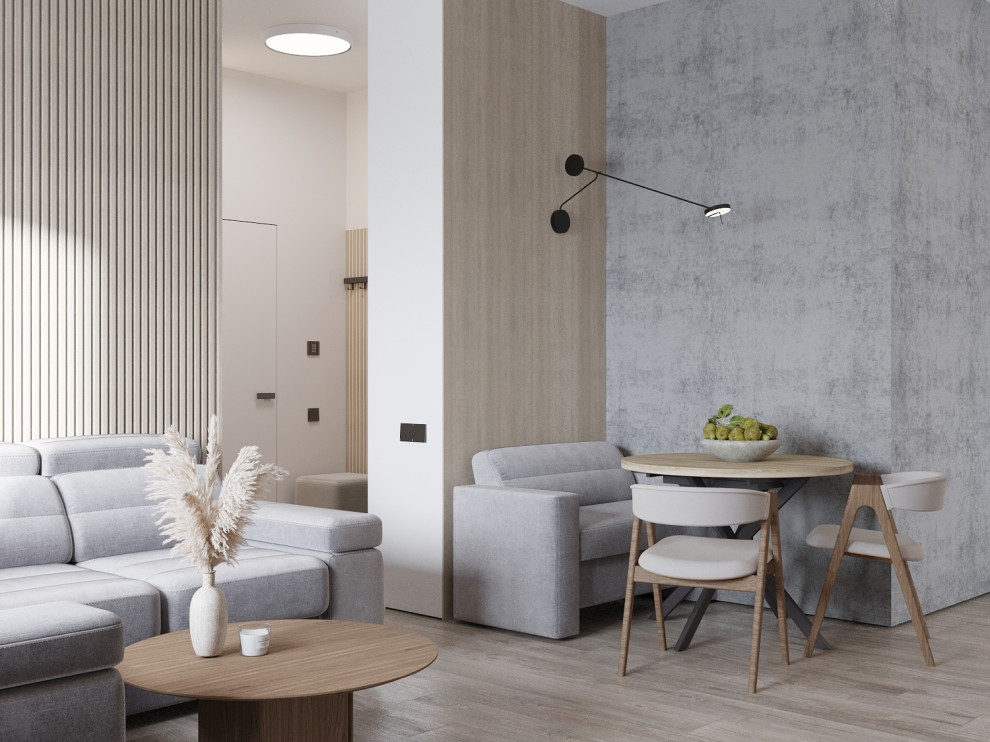 Трёхкомнатная квартира в монохромных тонах