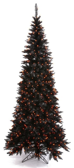9 black tree with stand 700 orange mini lights black 9 black tree with stand 700 orange mini lights black
