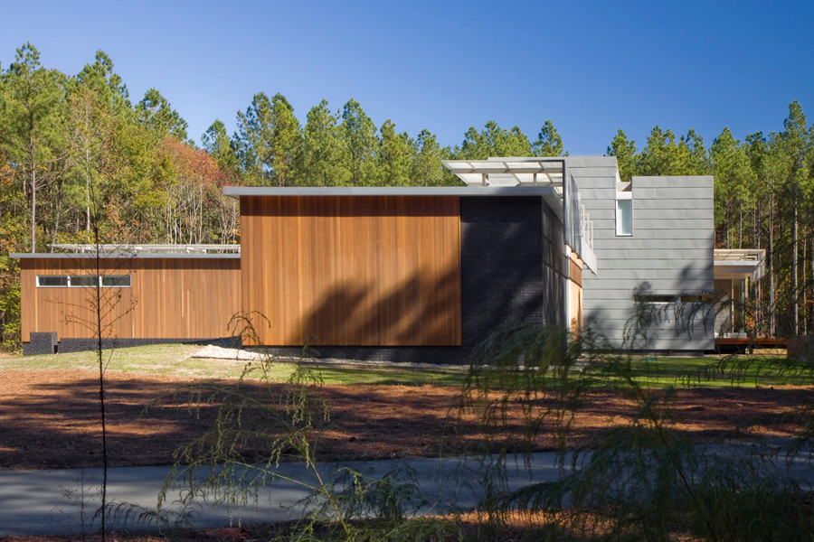 This is an example of a contemporary exterior in Raleigh.