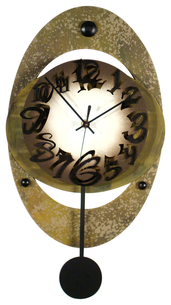 Large Oval 5 Wall Clock Contemporary Wall Clocks by david scherer Houzz