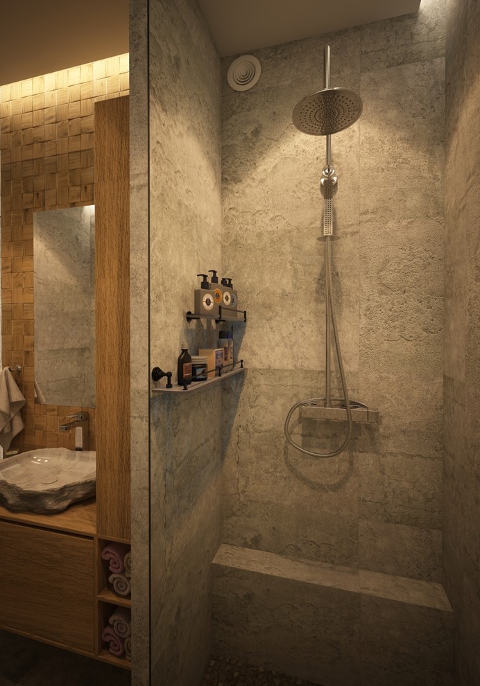 Проект двухэтажной квартиры в индустриальном стиле в ЖК АРТ, Москва.