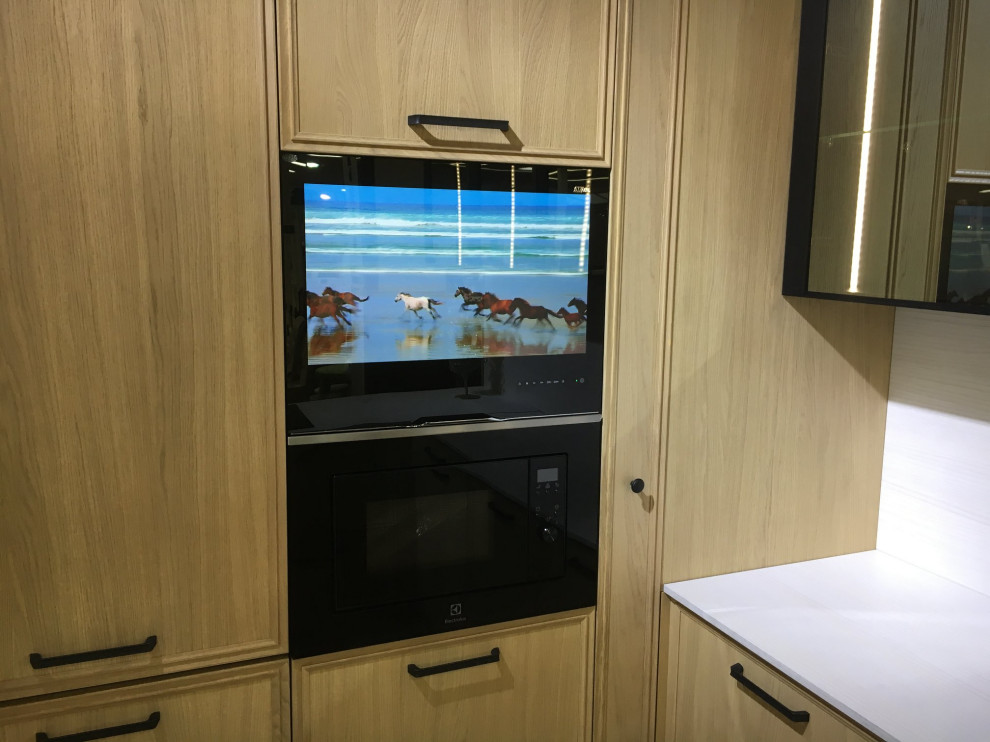Kitchen cabinet door TV