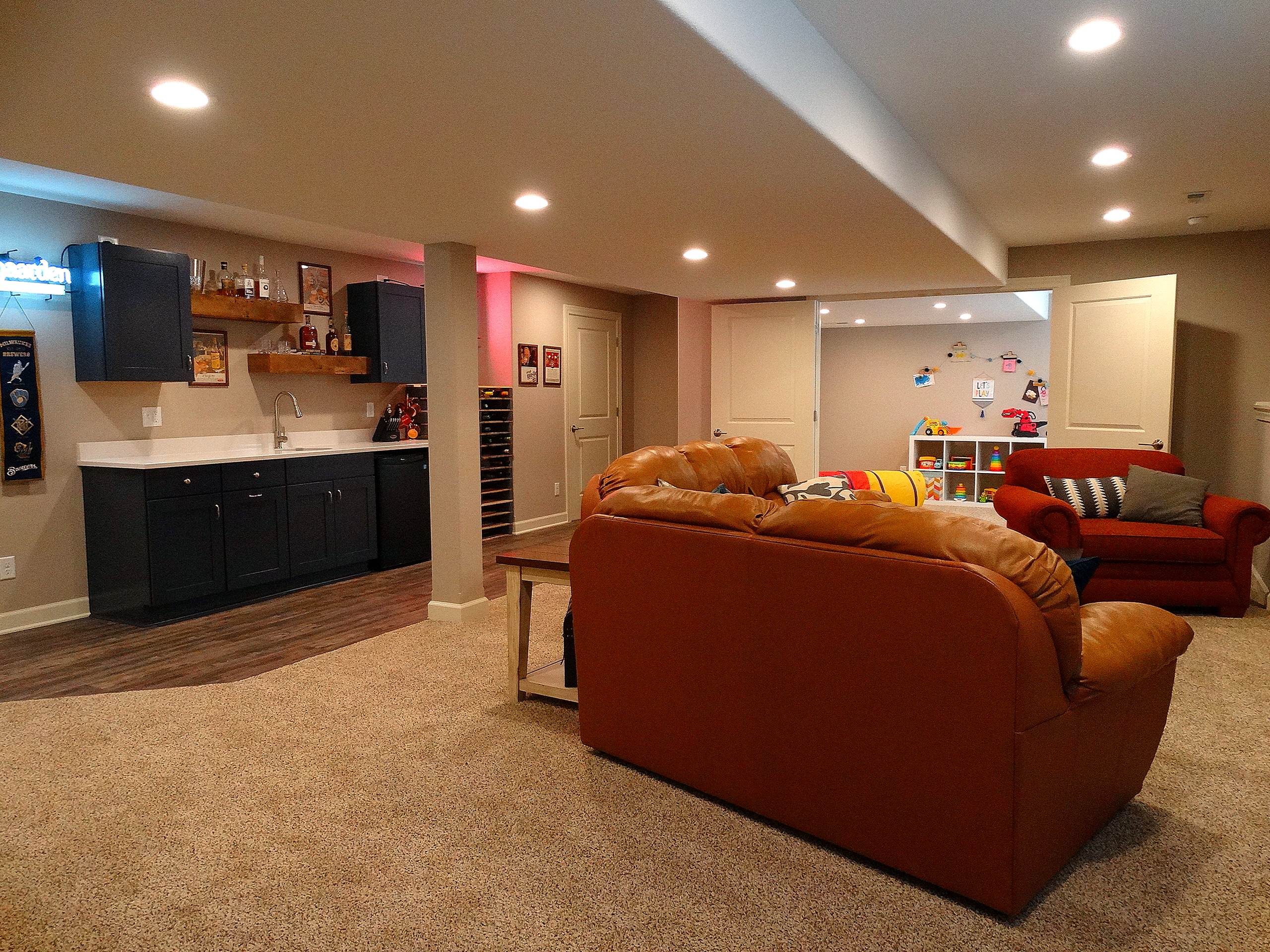 Lower Level Remodel in Lannon, WI