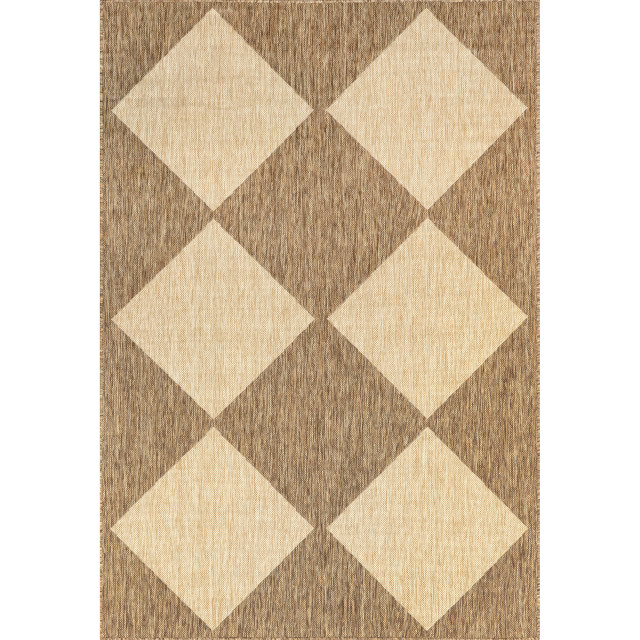 nuLOOM Loretta Transitional Diamond Indoor/Outdoor Area Rug, 8'x10' Scandinavian Outdoor