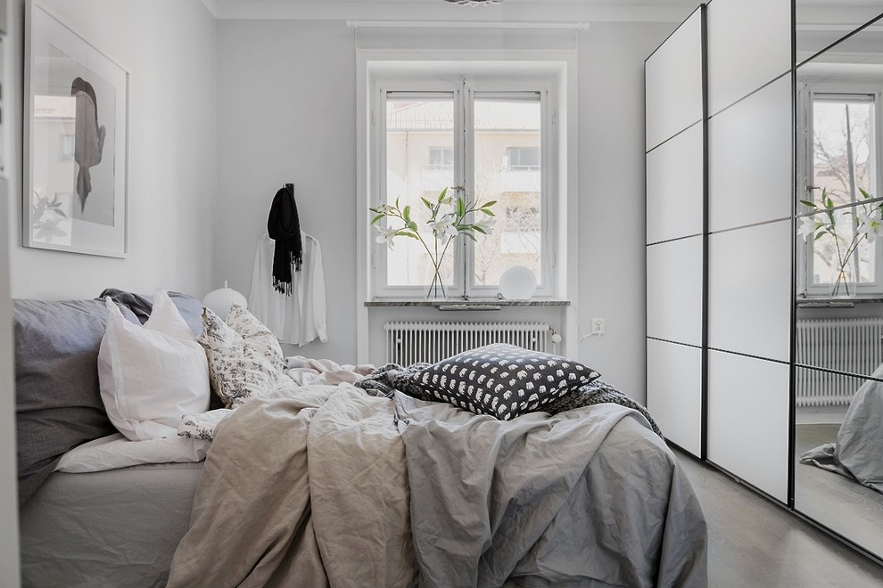Scandinavian bedroom in Stockholm.