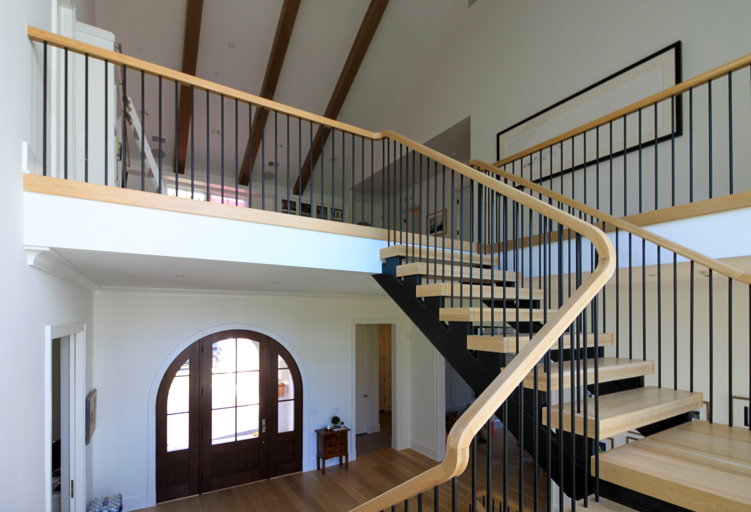 96_Dramatic cantilevered no-riser staircase, Bethesda, MD 20814