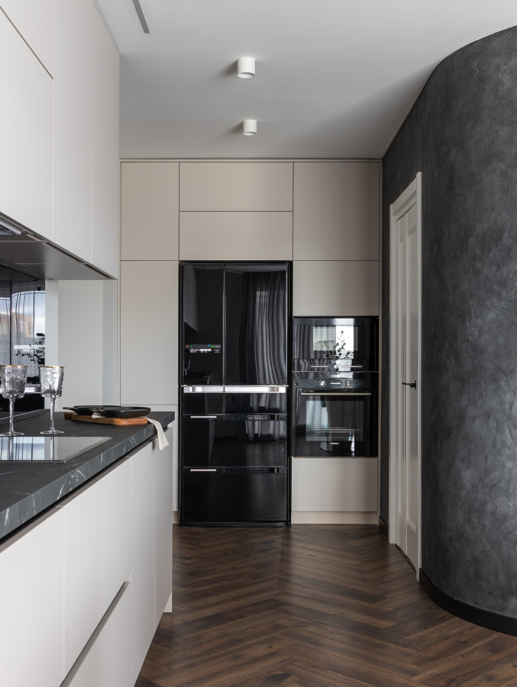 Минималистичная кухня-гостиная