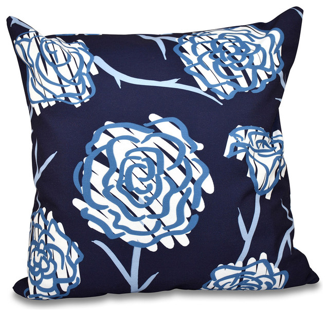 Spring Floral 2, Floral Print Pillow Contemporary Decorative