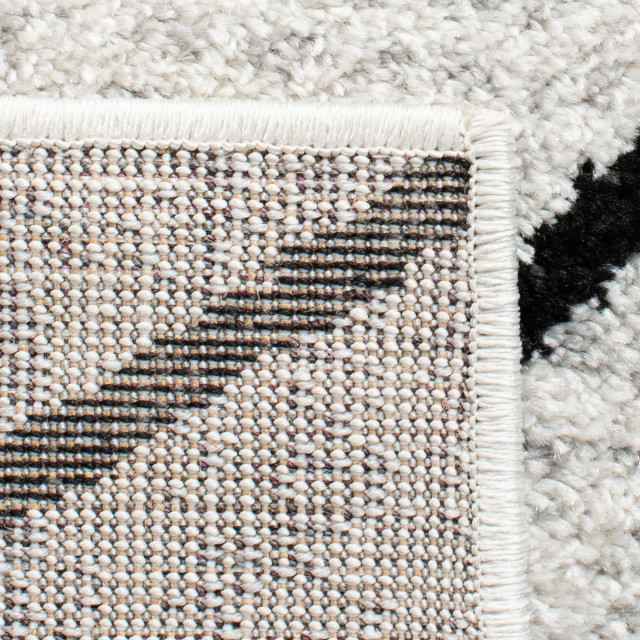 Safavieh Teppich Distressed Look – Kurzer Flor, Elfenbein & Silber, 160 X 160 Cm, Für Wohnzimmer, Esszimmer & Schlafzimmer