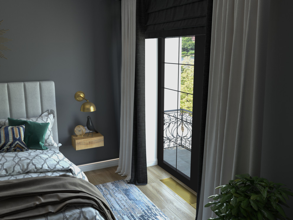 Визуализация современной спальни