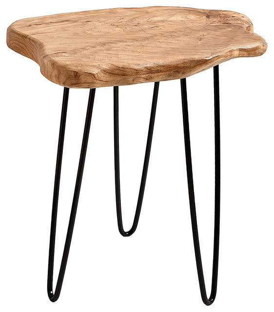 Cedar Wood Stump End Table Rustic Surface Side Table Rustic