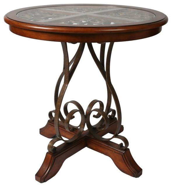 Carmel Round Pub Table Cosmo Sepia Finish Victorian Side Carmel Round Pub Table Cosmo Sepia Finish Victorian Side Tables And