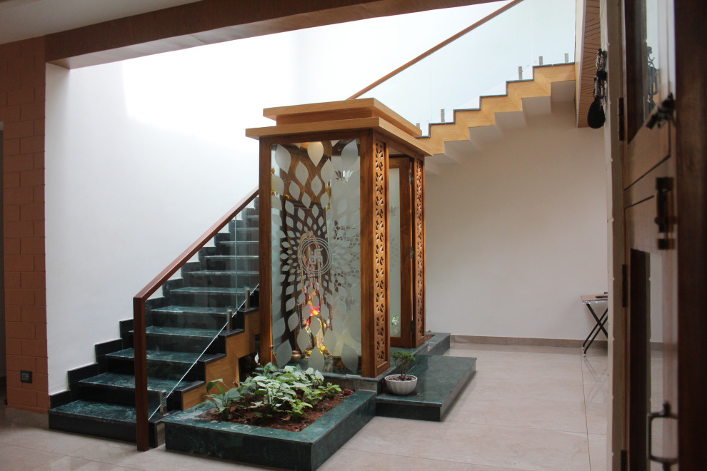 Photo of a modern staircase in Bengaluru.