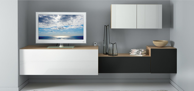 Hauston - Wall mounted TV media unit by Schmidt