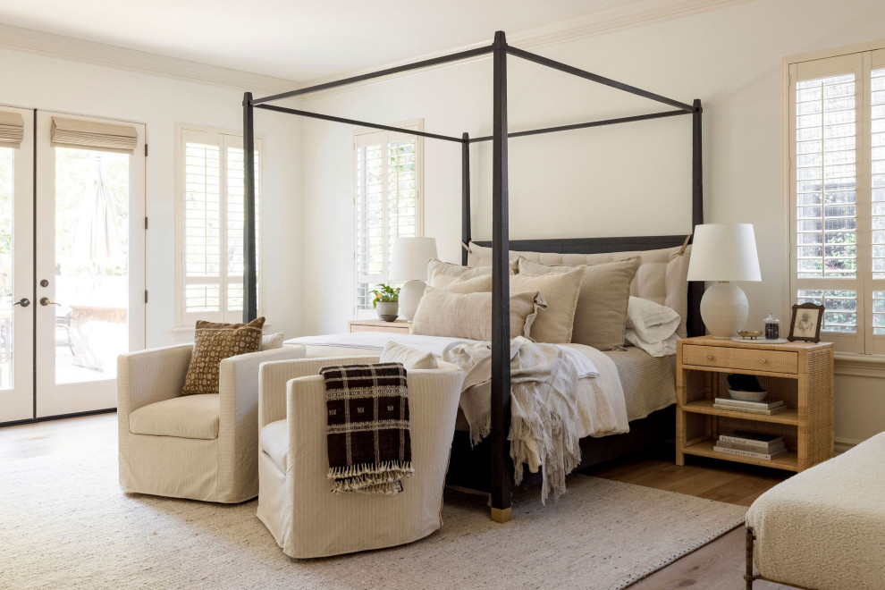 Design ideas for a transitional bedroom in Sacramento.