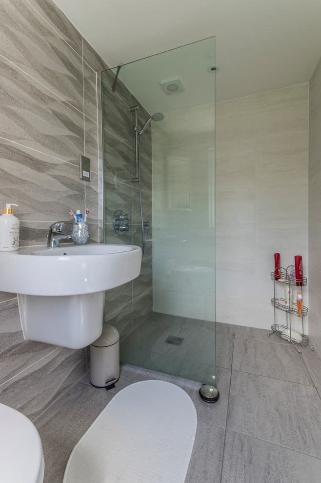 Contemporary bathroom in Cheshire.